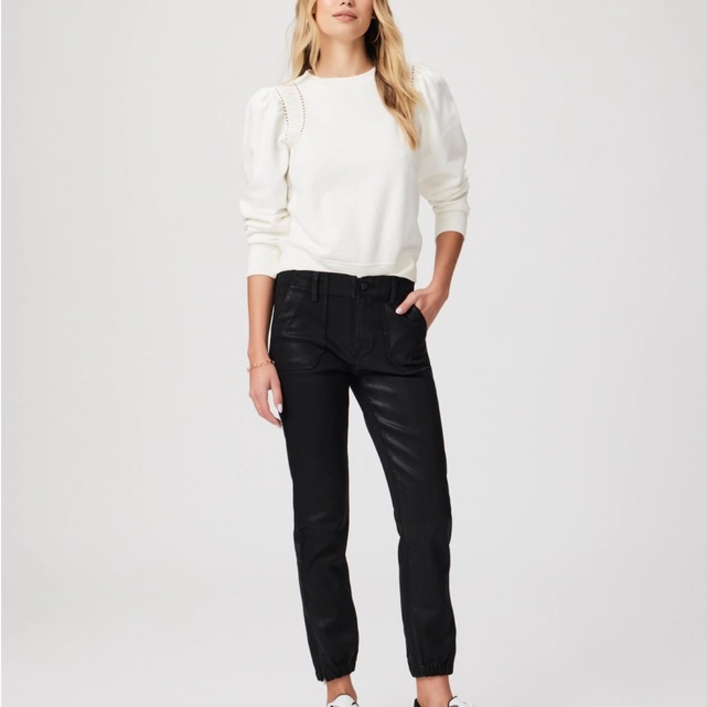 PAIGE Mayslie jogger, black denim, like new. Original price $225.